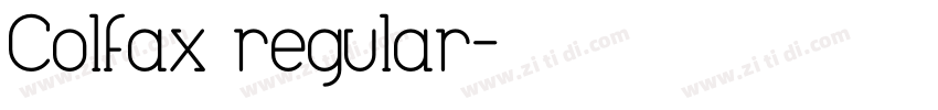 Colfax regular字体转换